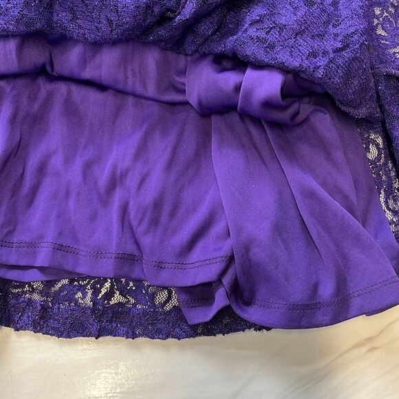 NWT Jackie Jon | Purple Shimmer Halter Necklace Sleeveless Evening Gown 4 - Picture 10 of 12